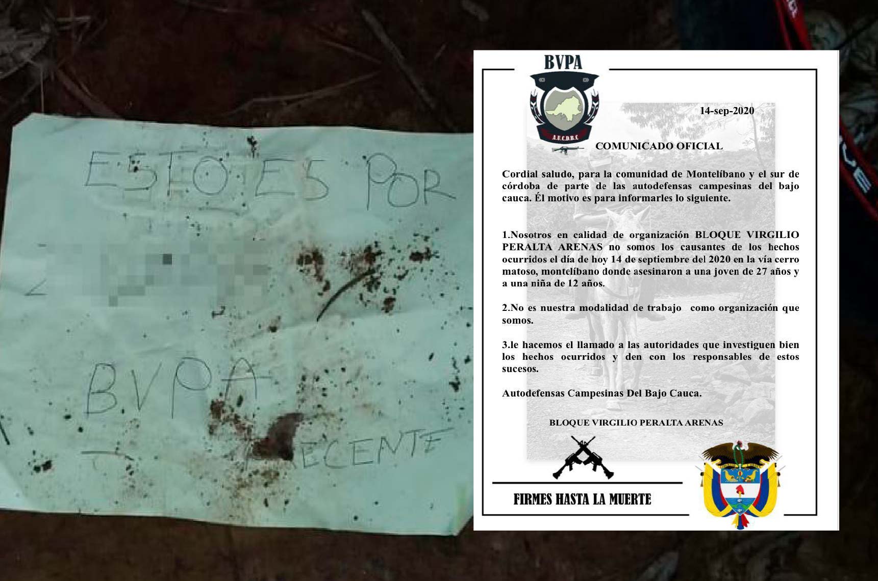 Photo of Los Caparros niegan responsabilidad en crimen de niña y su tía en Montelíbano