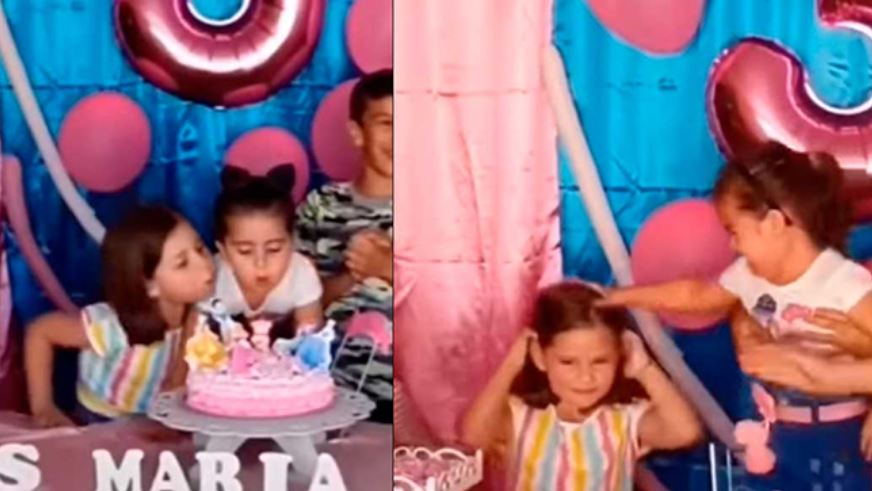 Photo of La historia del vídeo de la niña que apaga la vela de cumpleaños de su hermana