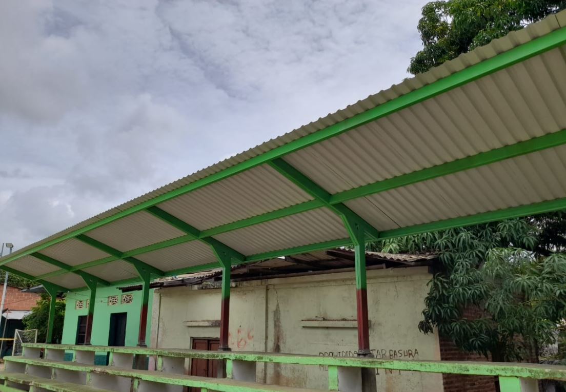 Photo of Mejoran infraestructura de la cancha polideportiva del corregimiento Villa Fátima, Buenavista