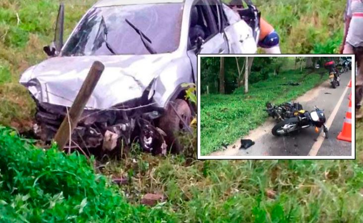 Photo of Choque de carro a motocicleta deja dos heridos en la vía Planeta Rica – Montería