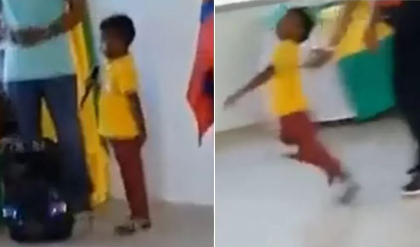 Photo of En vídeo | Docente le pegó a un niño por no cantar en una presentación escolar