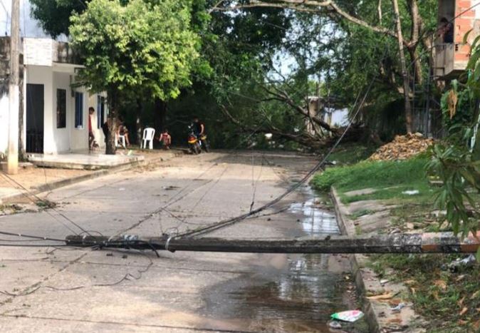 Photo of Vendaval tumbó árboles y hasta postes en Planeta Rica