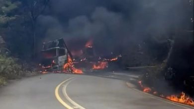 Photo of Las disidencias de las Farc incendiaron un camión de las tiendas D1 en Antioquia