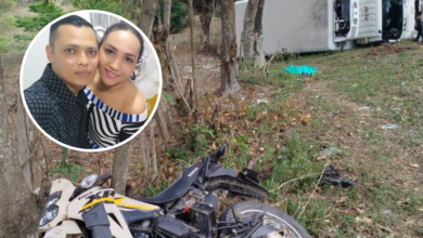 Photo of Pareja de esposos se accidentaron en la vía Planeta Rica – Pueblo Nuevo
